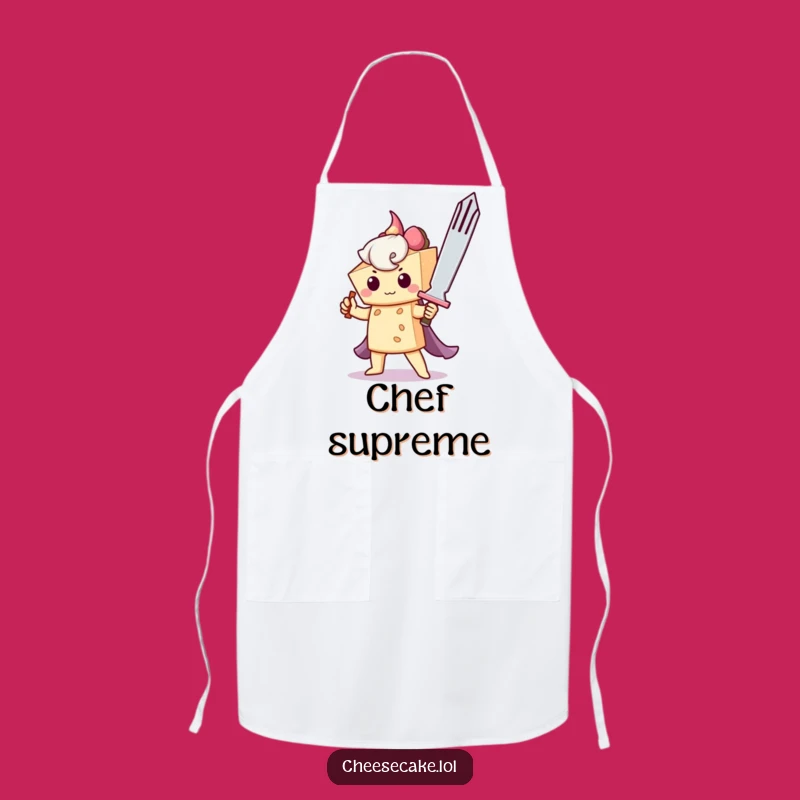 Funny Cheesecake Knight Apron: Bake with Brave Dessert Flair Gift