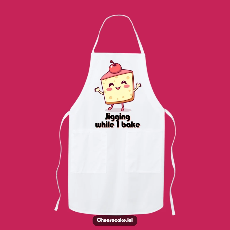 Funny Cheesecake Jig Apron - Bake and Jig Your Way Through!