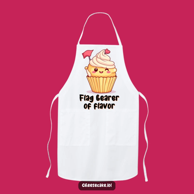 Funny Cupcake Flag Apron: Bake with Joy and a Sprinkle of Humor