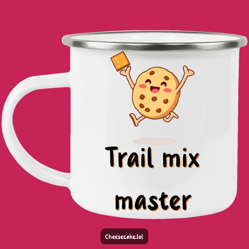 Funny Baked Cookie Leap Camping Mug - Trail Fuel with a Taste of Triumph