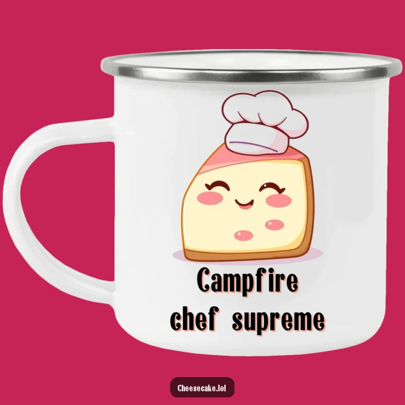 Funny Cheesecake Chef Camping Mug: Delicious Sips for Your Outdoor Adventures