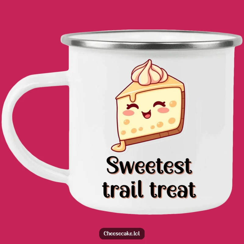 Funny Cheesecake Wink Camping Mug: Outdoor Adventures With Sweet Charm, A Rugged Funny Gift