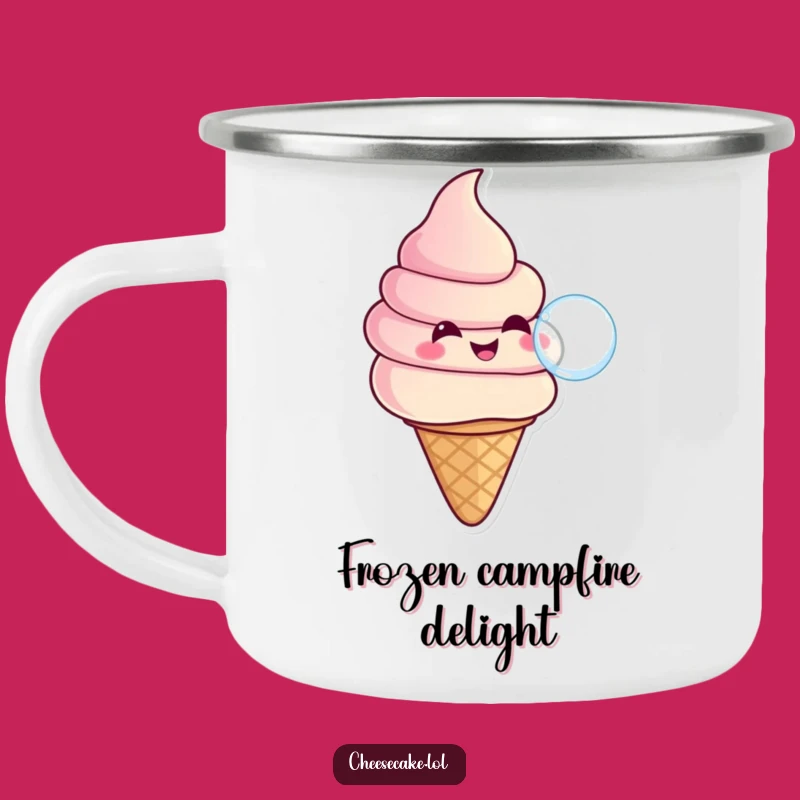 Funny Ice Cream Bubble Camping Mug: Your Go-To Funny Gift for Cool Adventures!