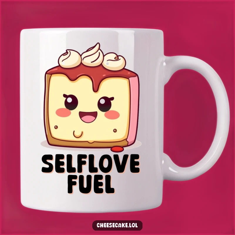 Funny Cheesecake Bite Mug: Self-Love and Humor for Dessert Fans, Great Gift