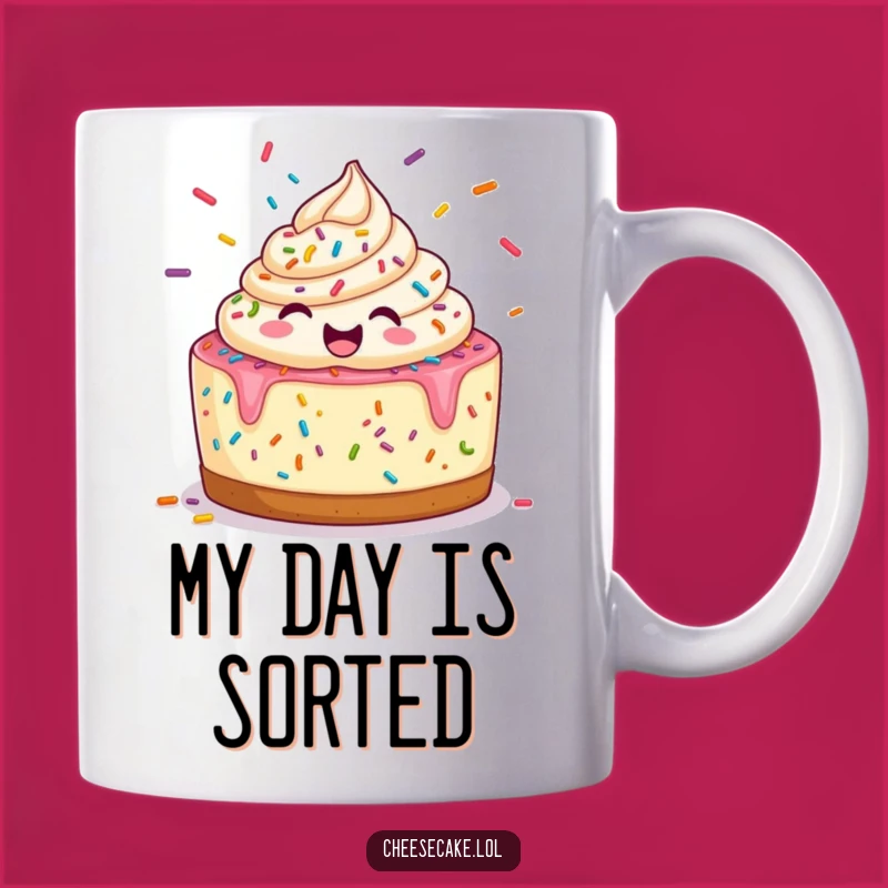 Funny Cheesecake Sprinkle Juggling Mug, A Joyful Treat for Dessert Lovers