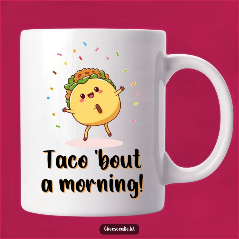 Funny Taco Cartwheel Mug - Fiesta Fun Gift for Taco Lovers!