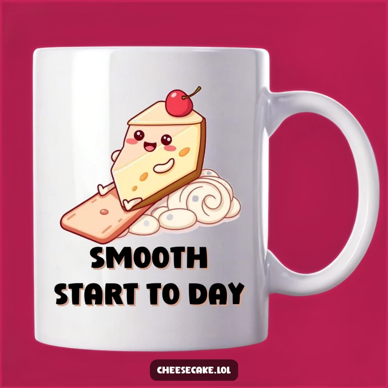 Funny Cheesecake Slide Mug - Joyful Dessert for Fun Gift Lovers