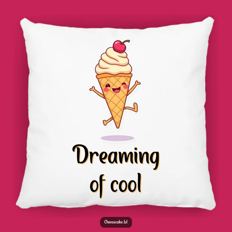 Funny Ice Cream Cartwheel Pillow: Comfy Sweet Treat, Delightful Funny Gift