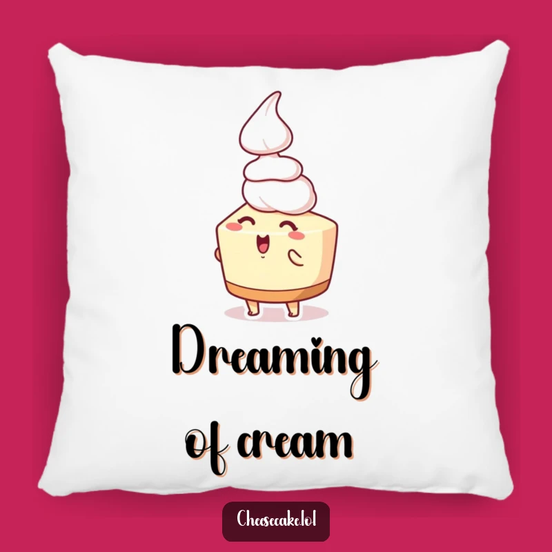 Funny Cheesecake Whipped Cream Pillow: Cozy Comfort with Dessert Joy
