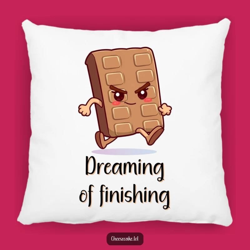 Funny Chocolate Race Pillow: Comfy Motivation, Delightful Funny Gift