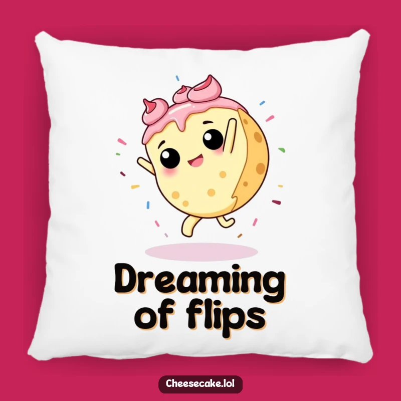 Funny Cheesecake Cartwheel Pillow: Sprinkle Cushion Dessert Gift