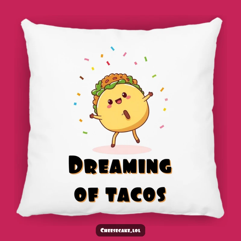 Funny Taco Cartwheel Pillow - Snuggle Up with Fiesta Fun!