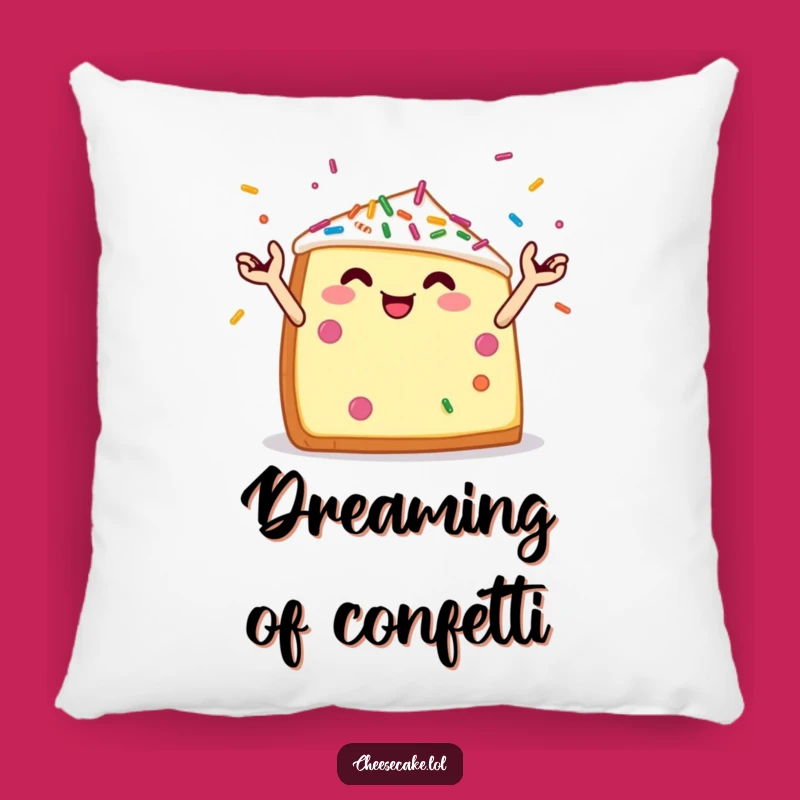 Funny Cheesecake Pillow - Juggling Sprinkles Cushion Gift for Cozy Spaces