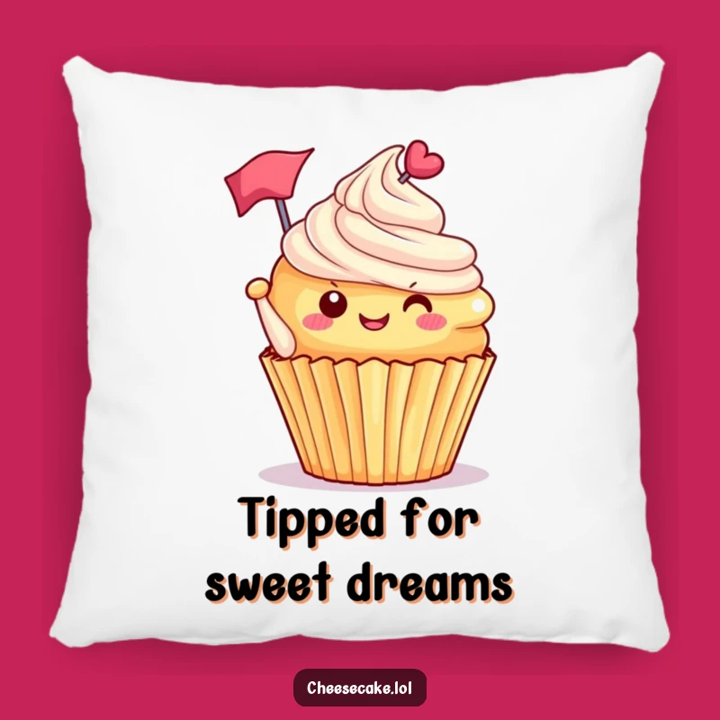 Funny Cupcake Flag Pillow: Liven Up Your Space with Sweet, Comfy Decor
