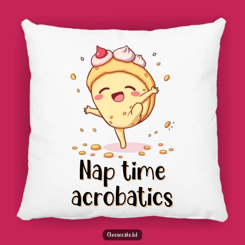 Funny Cheesecake Cartwheel Pillow: Comfort and Laughter for Your Couch