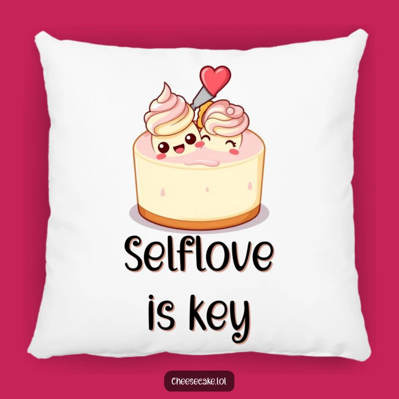 Funny Cheesecake Frosting Pillow: Cozy Baking Dessert Accent