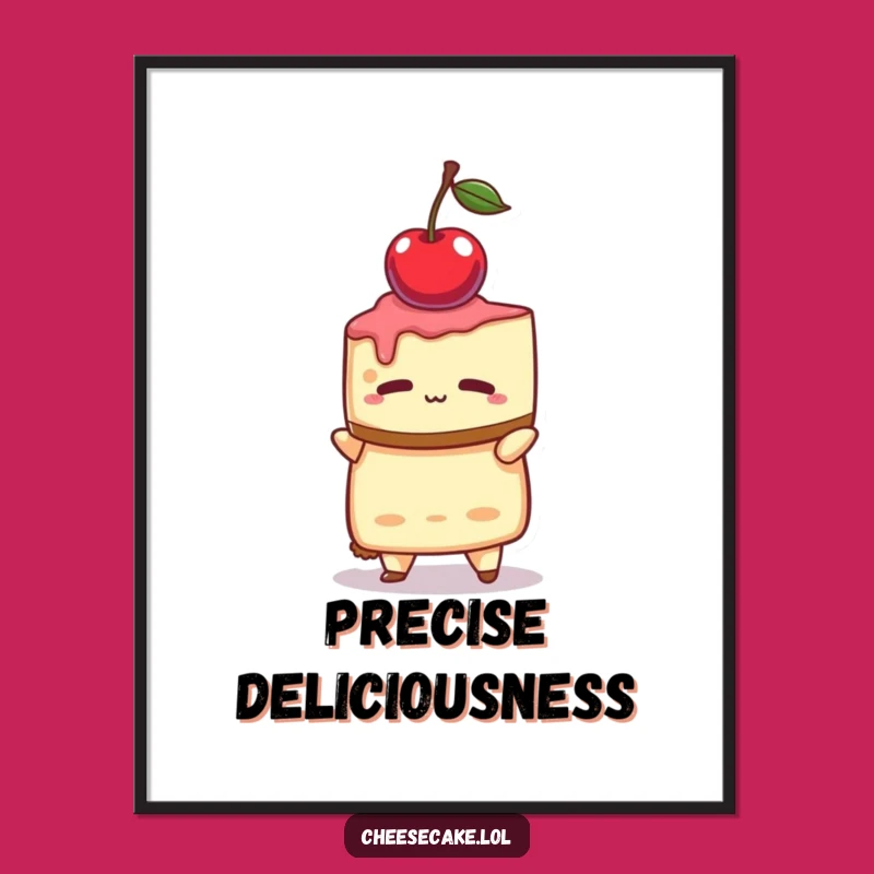 Funny Cheesecake Cherry Digital Art - Concentrated Dessert Decor