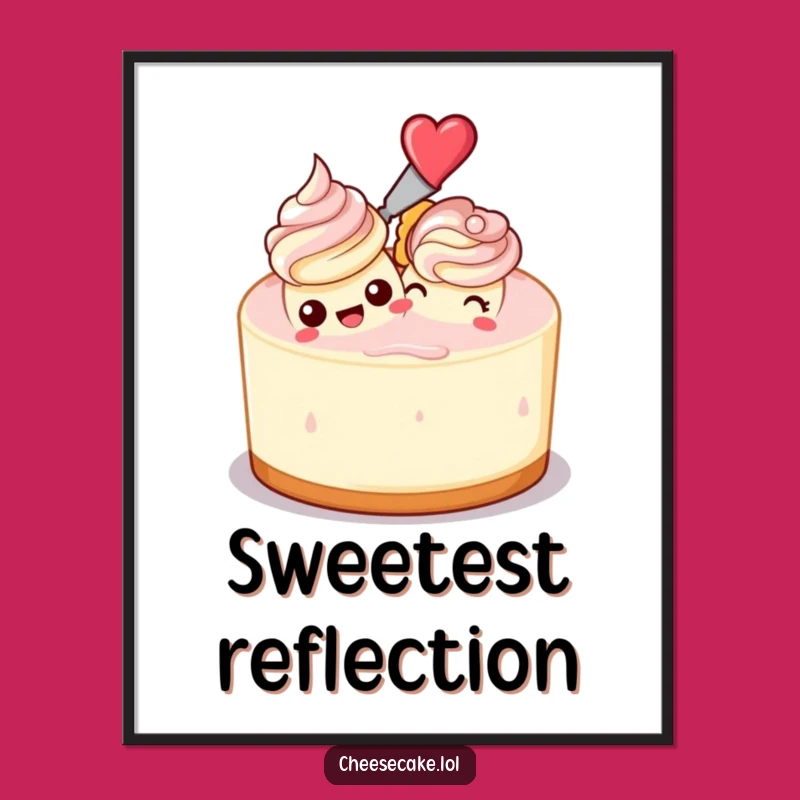 Funny Cheesecake Frosting Digital Art: Sweet Baking Decor Gift