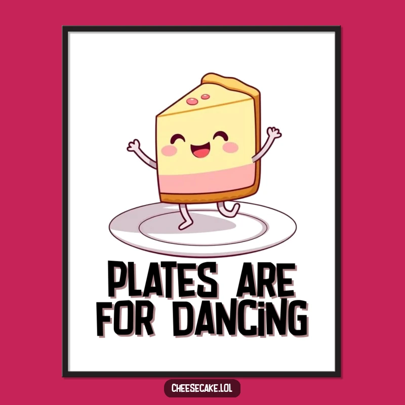 Funny Dancing Cheesecake Digital Art: Bring Joyful Moves to Your Walls