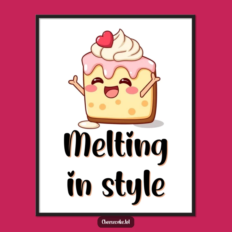 Funny Silly Pose Cheesecake Digital Art: Hilarious Decor for Playful Spaces