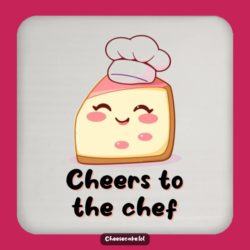 Funny Cheesecake Chef Coaster Set: Protect Your Table with Dessert Charm