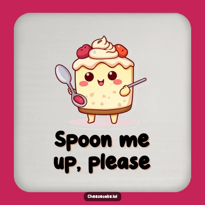 Funny Cheesecake Adventure Drink Coaster: Protect Surfaces On Delicious Quests, A Charming Funny Gift