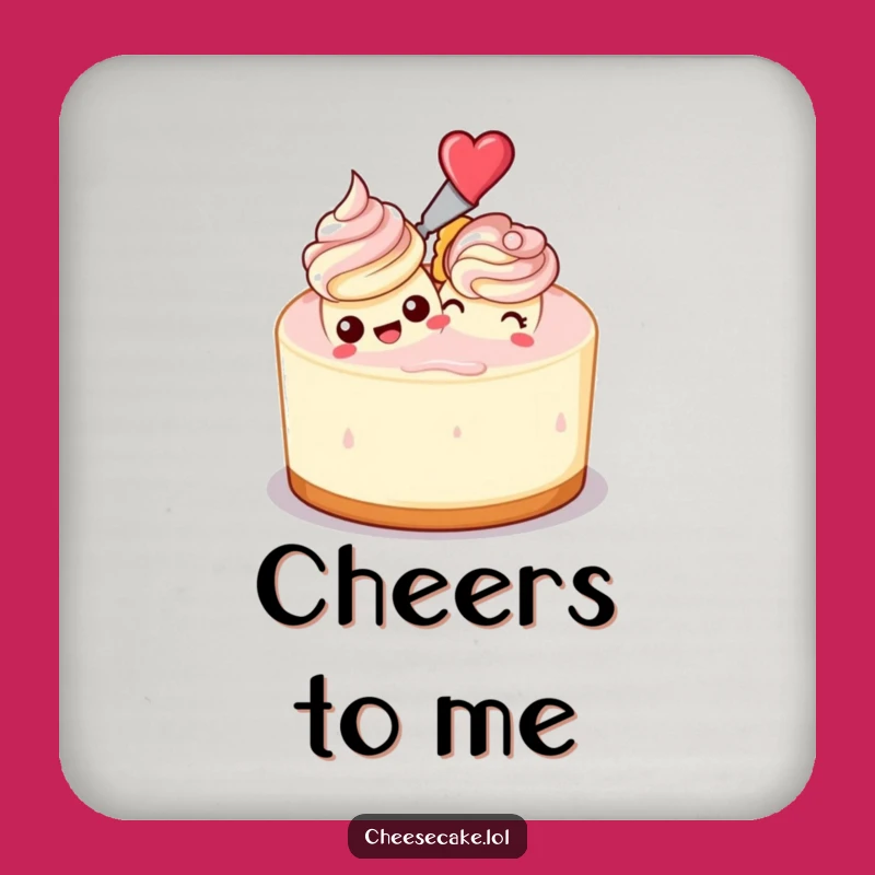 Funny Cheesecake Frosting Coaster: Decorate Surfaces with Dessert Art