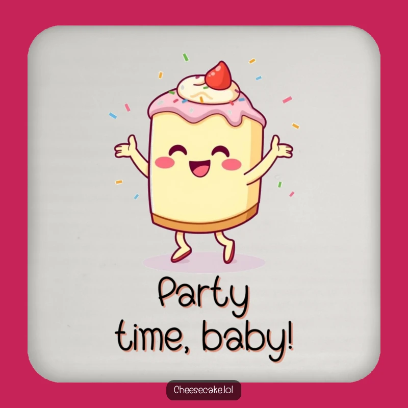 Funny Cheesecake Jig Drink Coaster: Protect Surfaces With Dancing Flair, A Charming Funny Gift