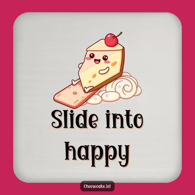 Funny Coaster Set - Cheesecake Slide for Joyful Table Protection
