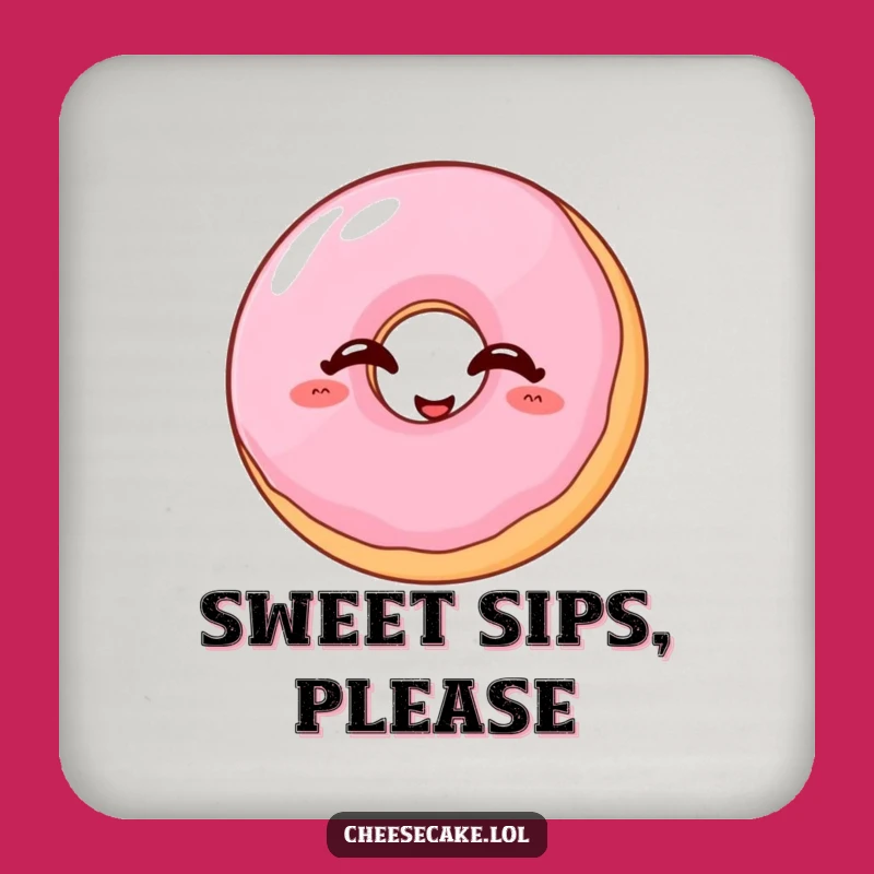 Funny Giggling Donut Coasters - Sweet Protection for Surfaces