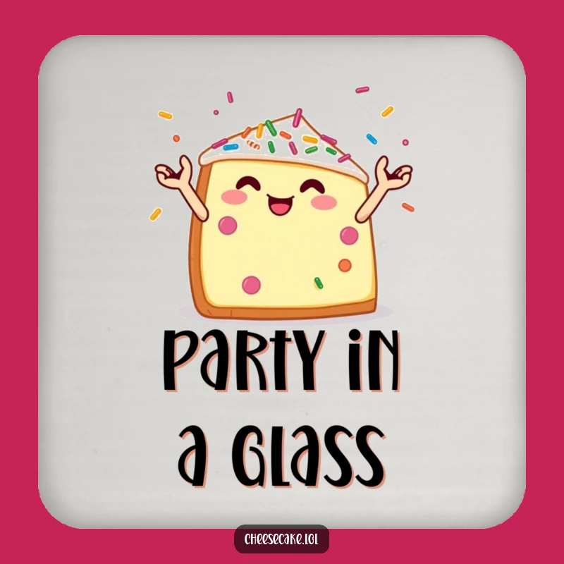 Funny Cheesecake Coaster - Juggling Sprinkles Table Protector Gift