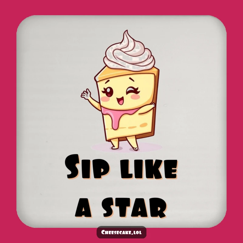 Funny Diva Cheesecake Drink Coaster: Protect Surfaces with Sassy Style