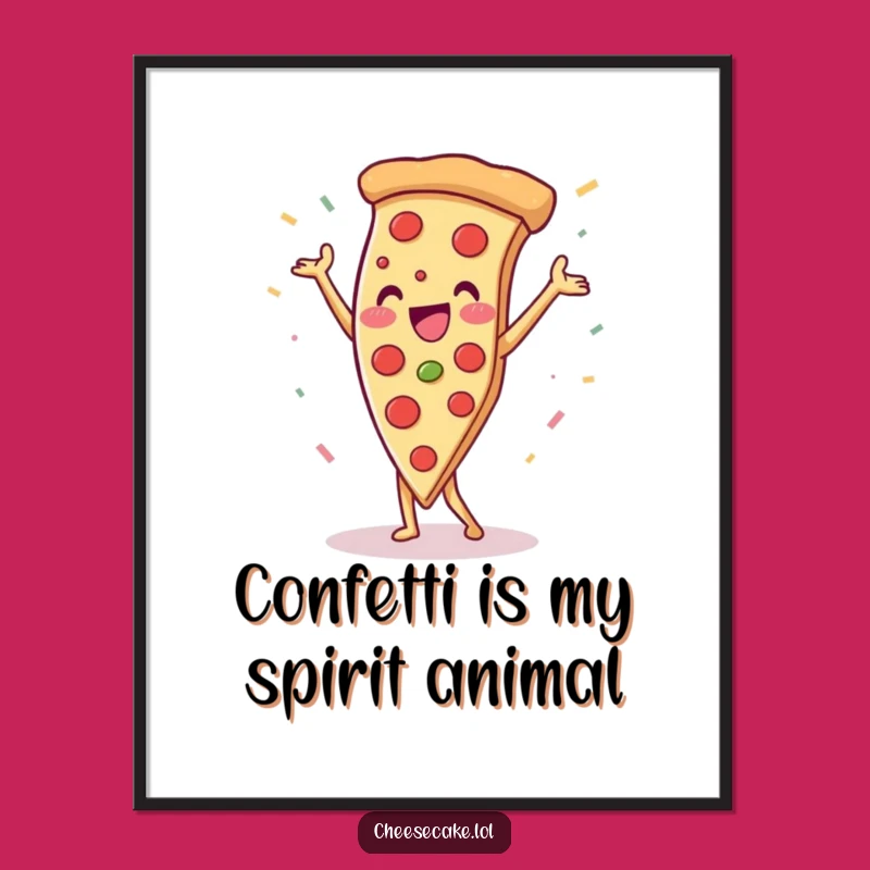 Funny Pizza Handstand Poster: Brighten Your Walls with a Slice of Joyful Art