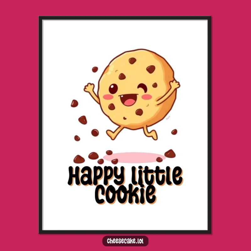Funny Jumping Cookie Poster: Decorate with Deliciously Funny Art!