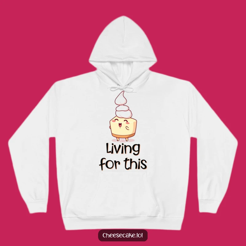 Funny Cheesecake Whipped Cream Hoodie: Cozy Up with Dessert Delight