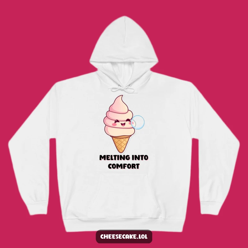 Funny Ice Cream Bubble Hoodie: Get Cozy with This Sweet & Funny Gift!