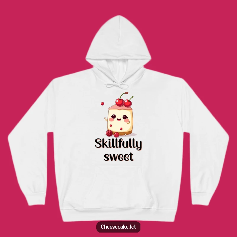Funny Cherry Tiara Cheesecake Hoodie: Cozy Comfort with Royal Dessert Flair