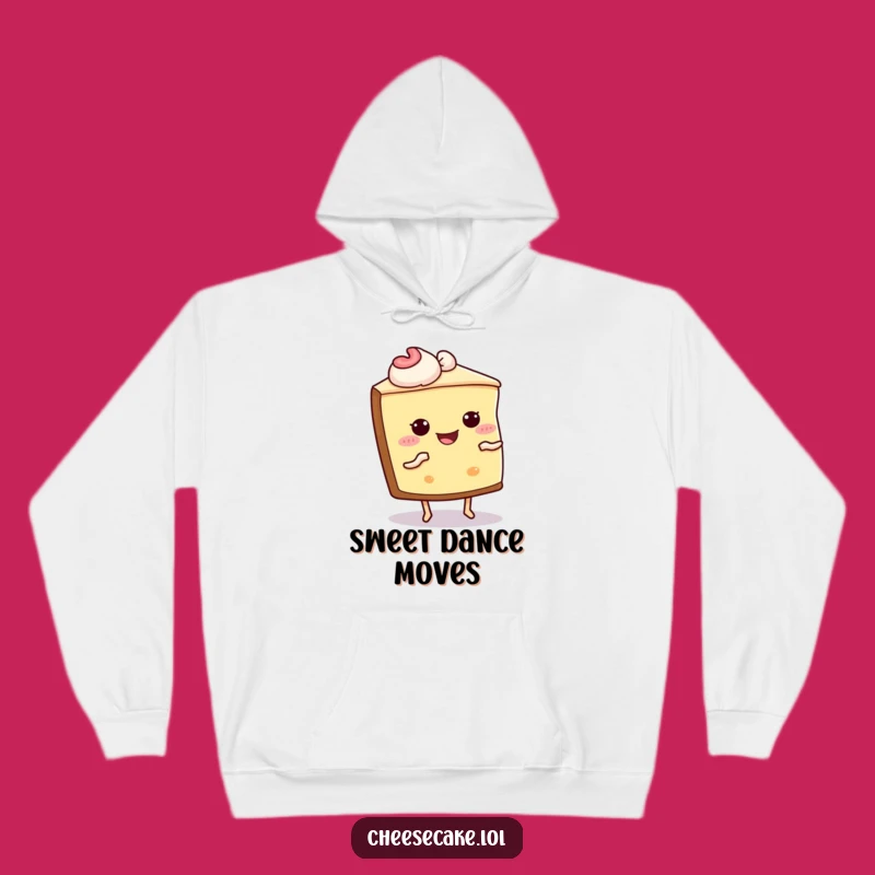 Funny Cheesecake Shimmy Hoodie - Cozy Dessert Dancer Sweatshirt Gift