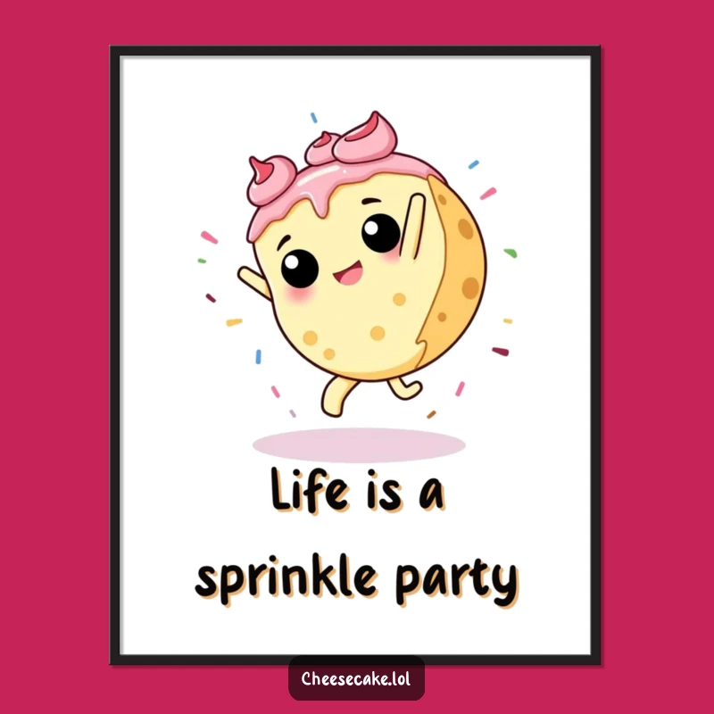 Free Printable Wall Art: Dynamic Cheesecake Cartwheel Sprinkle Splash Decor