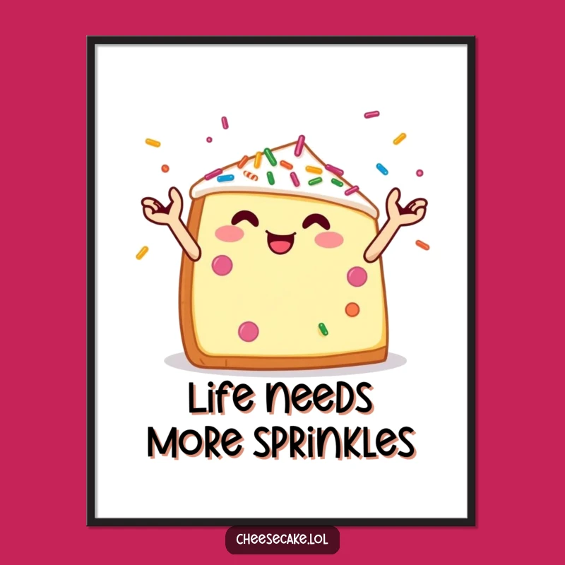 Free Printable Wall Art: Juggling Cheesecake Sprinkles Downloadable Art