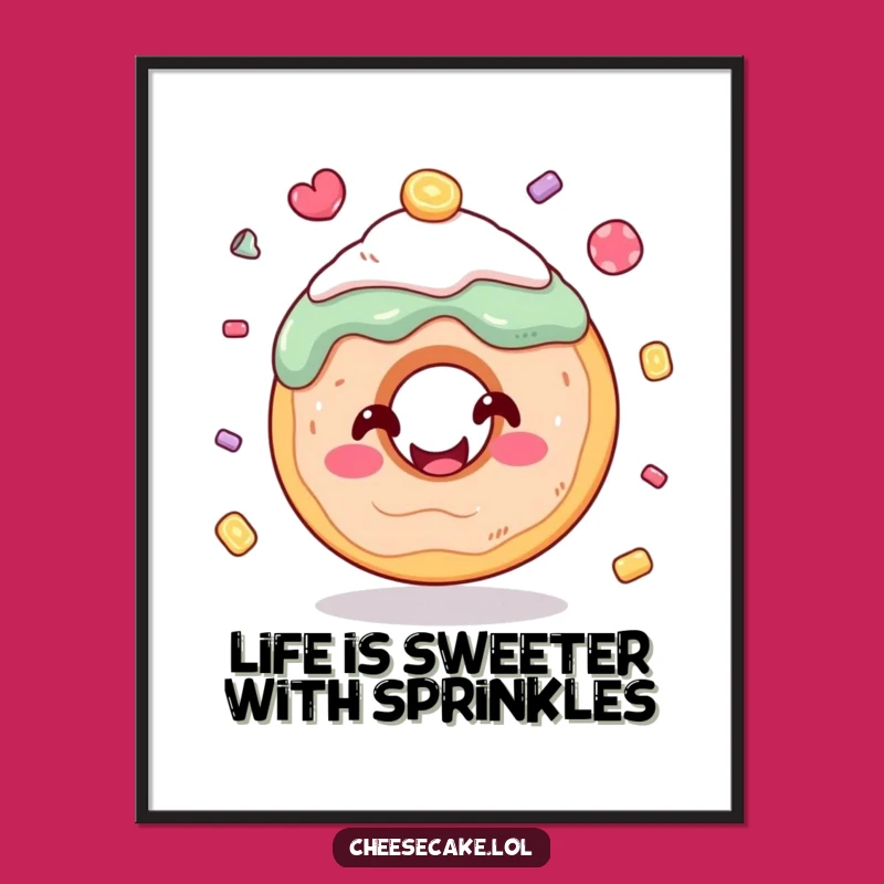 Free Printable Wall Art: Juggling Donut Funny Downloadable Decor for Playful Spaces