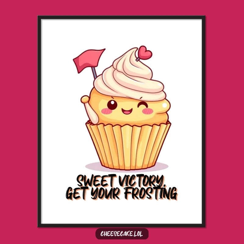 Free Printable Wall Art: Whimsical Cupcake Flag, Fun Downloadable Decor for Kitchen