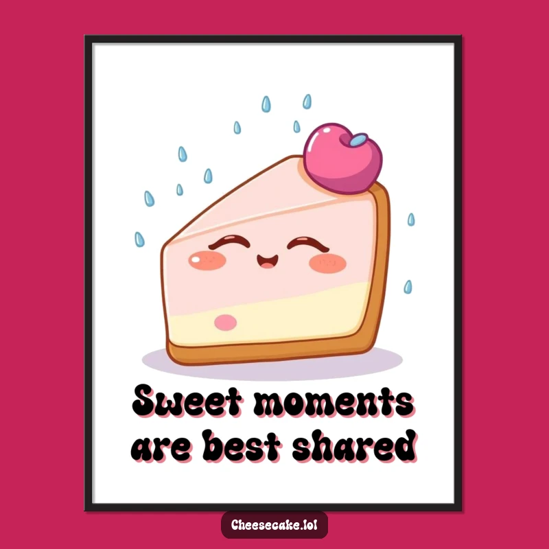 Funny Free Printable Wall Art: Blissful Cheesecake Sprinkle Shower Downloadable Decor