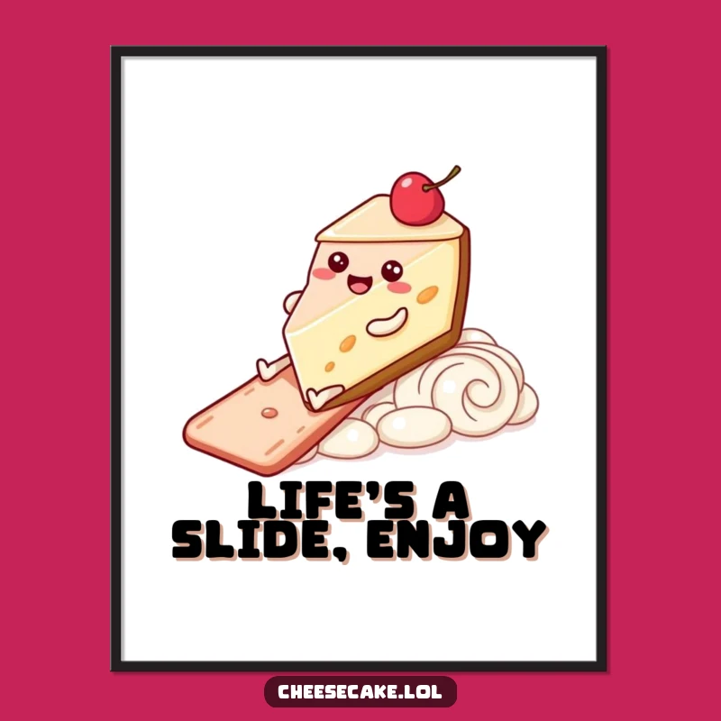 Free Printable Wall Art: Cheesecake Slide, Fun Downloadable Decor