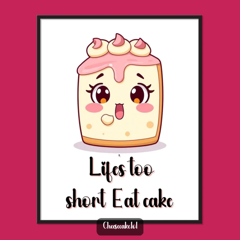 Funny Cheesecake Art - Free Printable Download for Quirky Kitchen Decor!