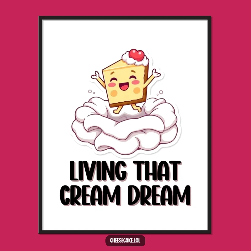 Free Printable Wall Art: Joyful Cheesecake Splash for Whimsical, Fun, Downloadable Decor