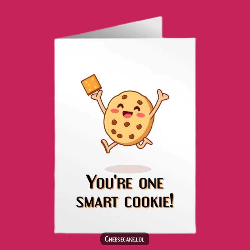 Free Printable Birthday Card: Baked Cookie Funny Downloadable Gift for a Sweet Celebration