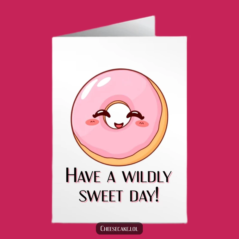 Free Printable Birthday Donut Card: Giggling Jelly Donut Downloadable Funny Gift