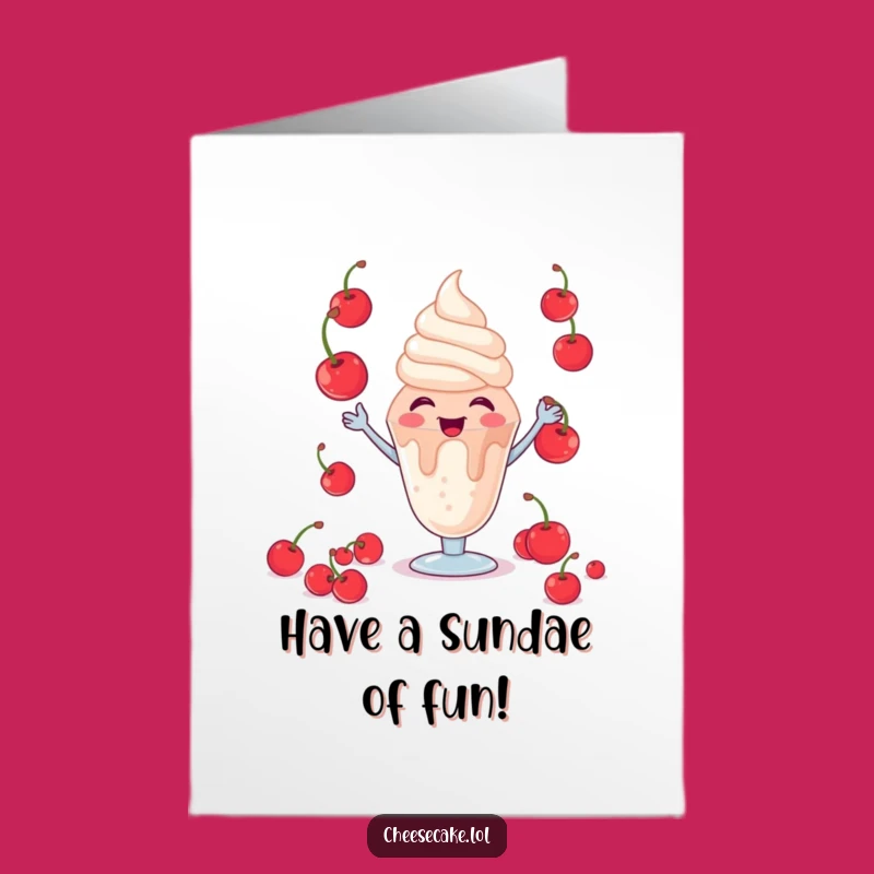 Free Printable Giggling Sundae Birthday Card Funny Downloadable Gift