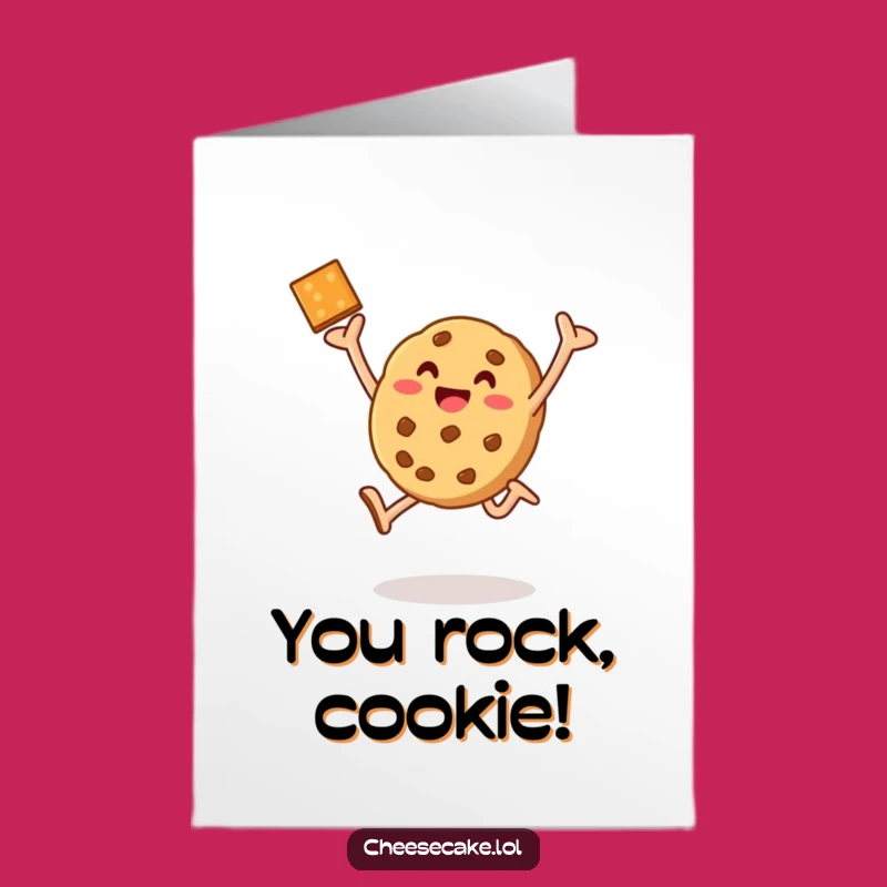Free Printable Congrats Card: Baked Cookie Funny Downloadable Gift for Sweet Success